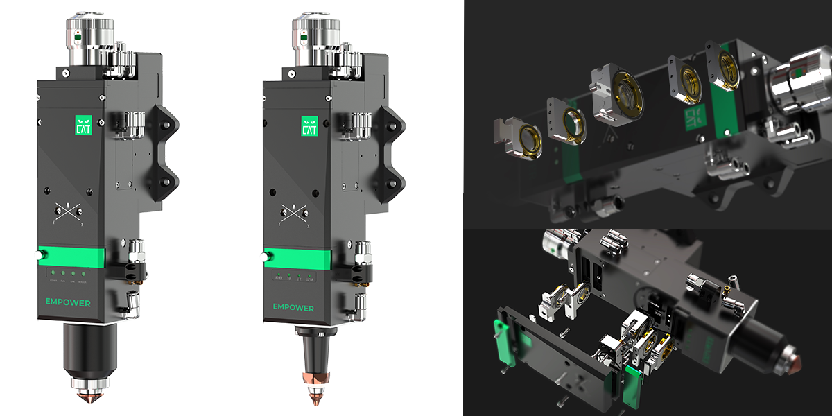 Raytools嘉强 BS06K-CAT总线款 6kW 平面切割头与三维切割头